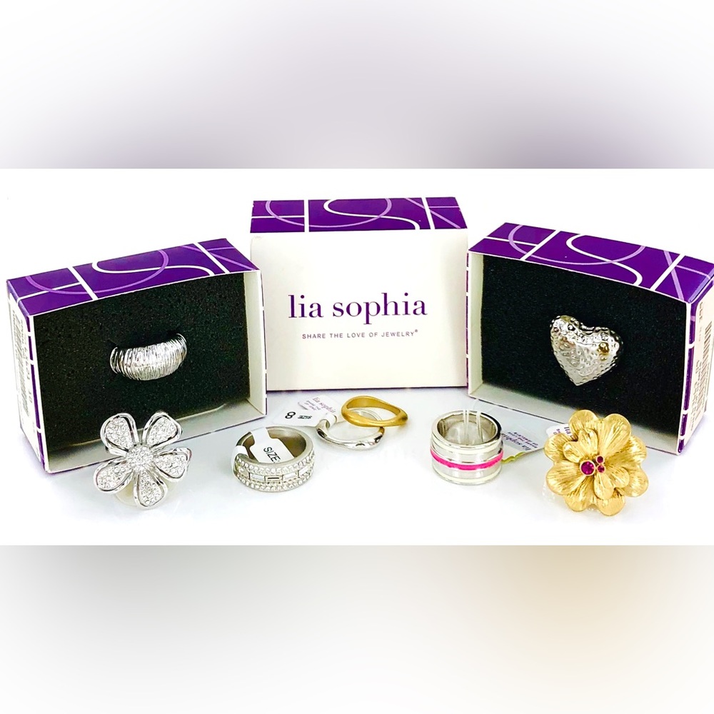 NWT Lia Sophia box 10 NEW pieces total retail $500+ necklaces, bracelets, rings - Picture 16 of 16
